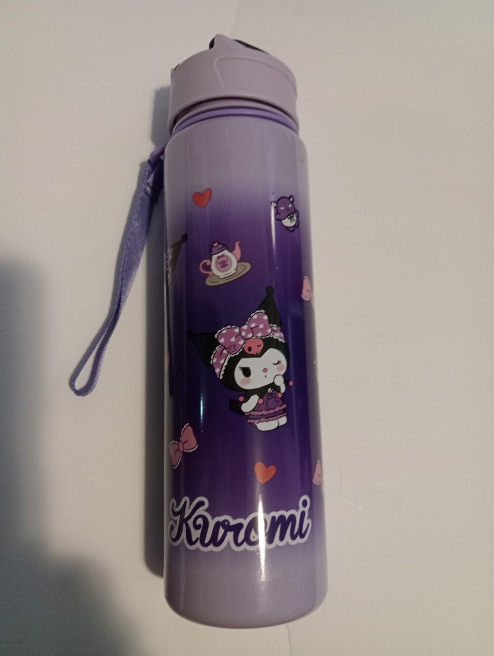 Kuromi "Hello Kitty" Purple Kids Water Bottle